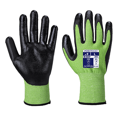 Workwear - Work glove - Portwes A645 Green Cut Gloves