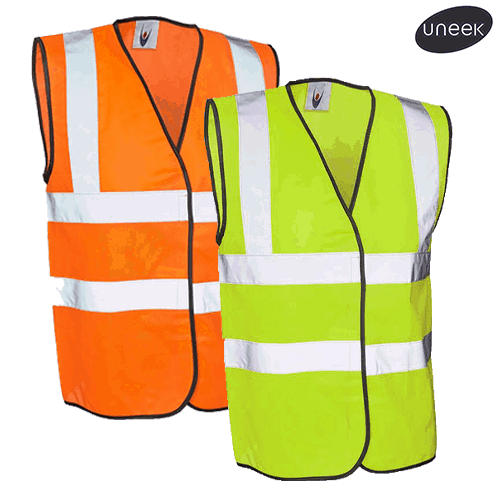 Uneek Hi-Vis Sleeveless Vest