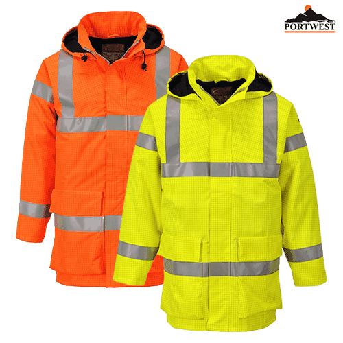 Flame resistant - BizFlame Hi Vis Rain Jacket