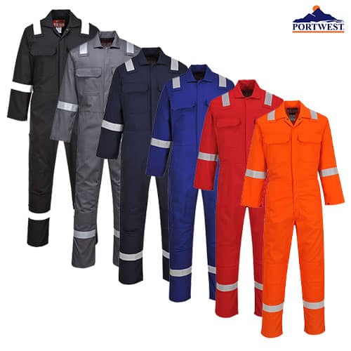 Navy/Orange or Grey/Orange Flame Retardant Hi Vis Overalls