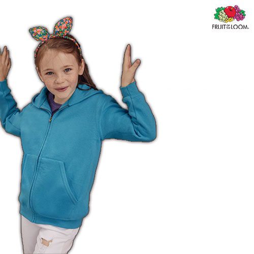Childrenswear - Childrens Plain Zipped Hoodie