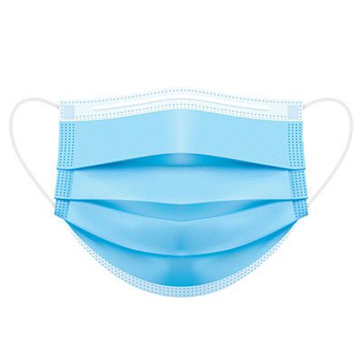 Blue Type IIR Disposable Masks Front View