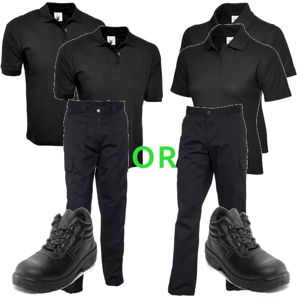 Polo Shirts - Cargo Trausers - Safety Boots