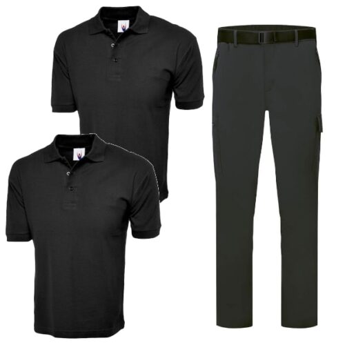 Stretch Combat Trousers + 2 Uneek Polo Shirts